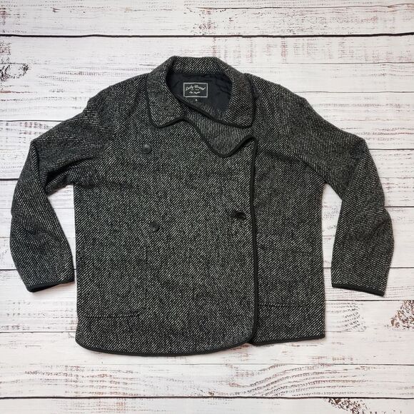 Lucky Brand Drape Front Wool  Jacket pea coat - Picture 3 of 10